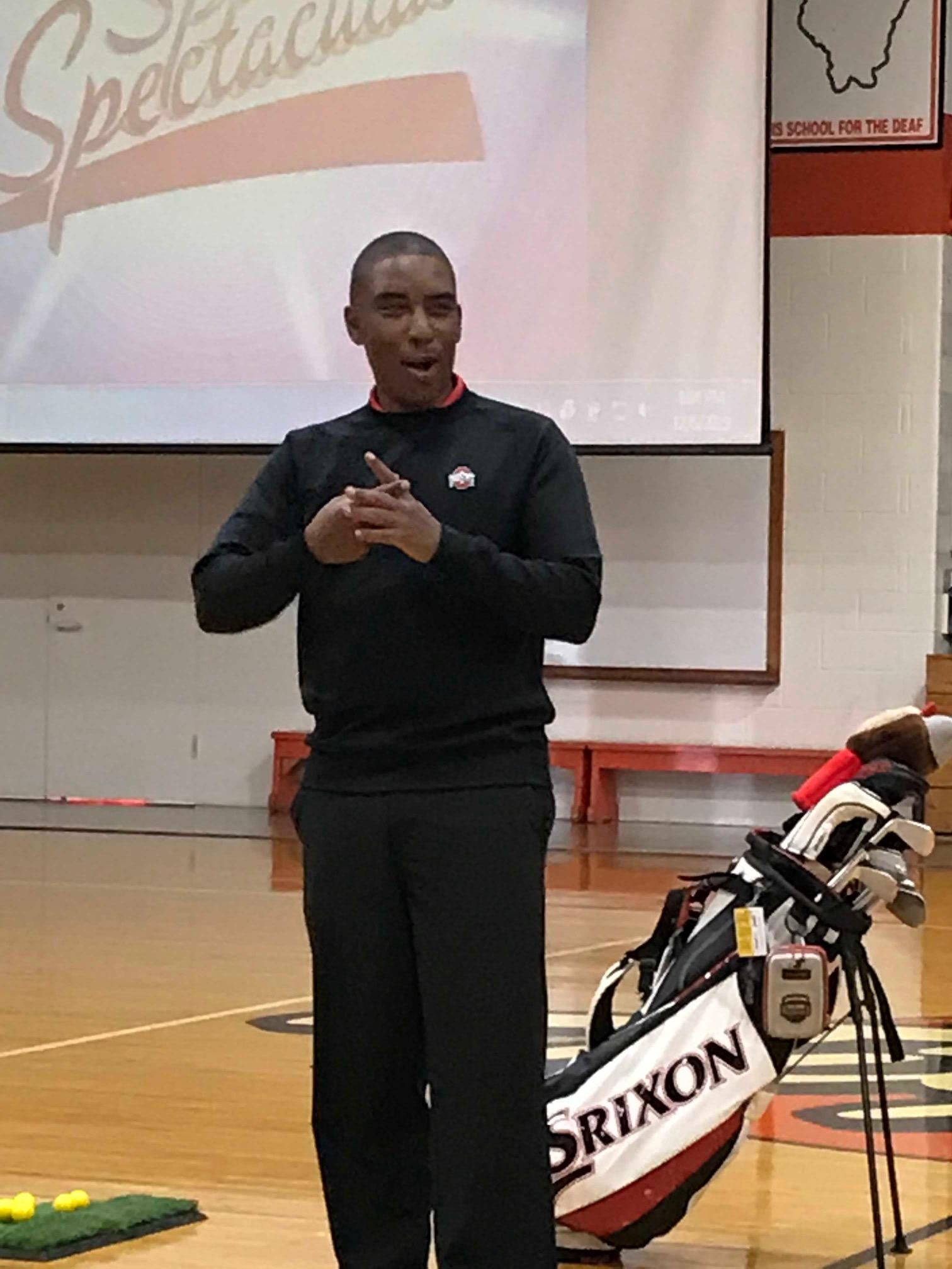 Pro Golfer Kevin Hall during the ISD Assembly